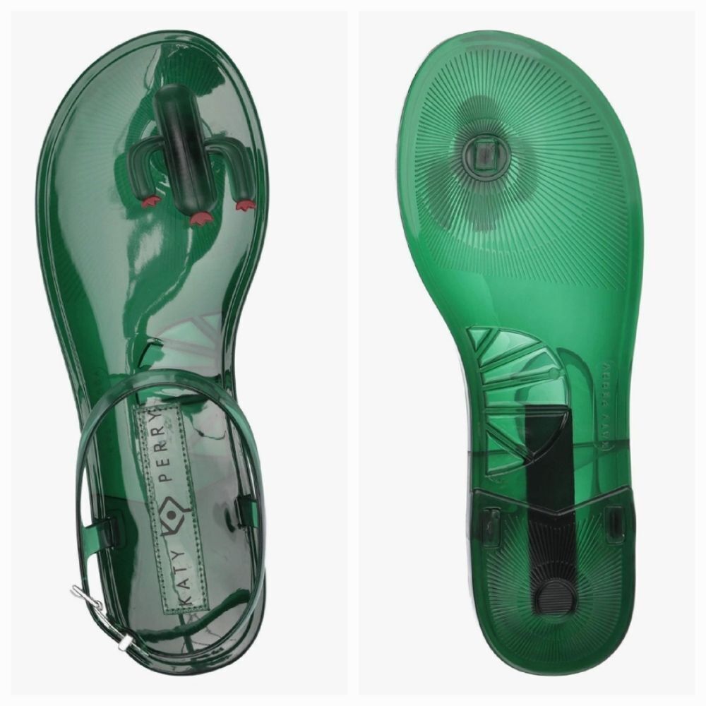 🩵NIB Katy Perry Green Cactus Geli Sandals Size 9